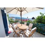 Aquarella-stylish veranda apartment in centre of Poros town