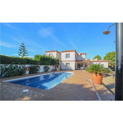 Awesome Home In Les Tres Cales With Outdoor Swimming Pool, Private Swimming Pool And 4 Bedrooms