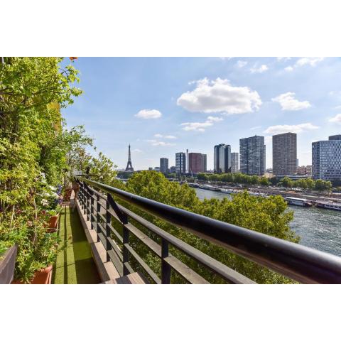 Eiffel Tower Mirabeau Bridge's Eagle sight