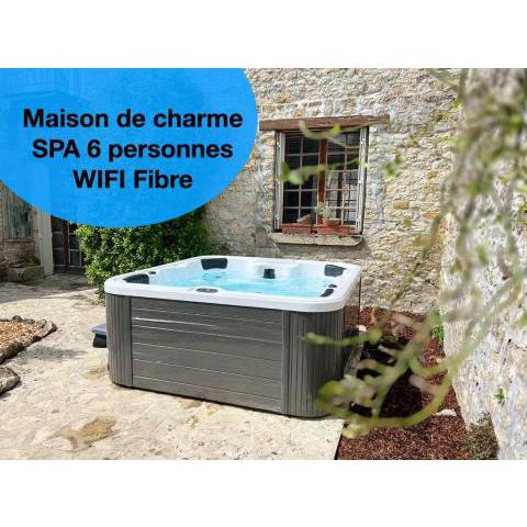 Maison de charme 16e siècle, SPA 6 personnes, FIBRE