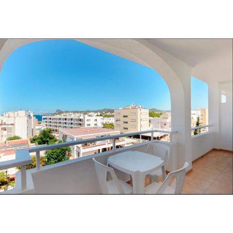 One bedroom appartement with sea view shared pool and furnished balcony at Sant Josep de sa Talaia