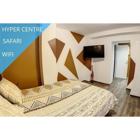 STUDIO HYPER CENTRE SAFARI TOUT ÉQUIPÉ WIFI NETFLIX 2PERS