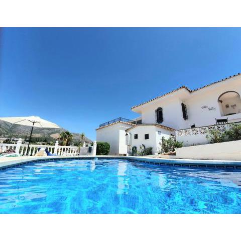 Villa Fuengirola. Large Andalusian Style Villa with Pool, large sunny terraces and private garden